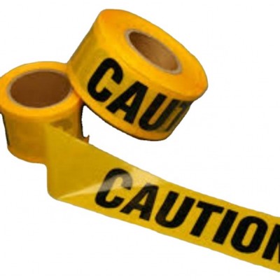 Wholesale Custom logo Print Non Adhesive yellow black caution tape
