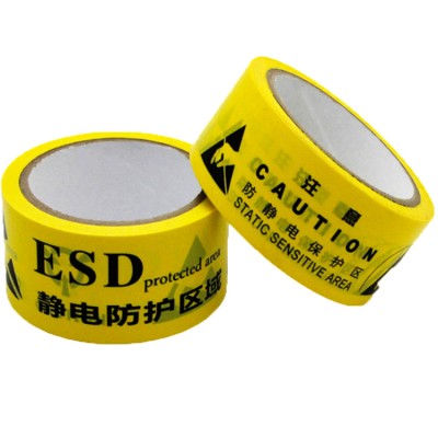 Custom antistatic area identity caution printing pvc esd warning tape roll