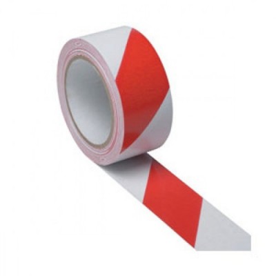 Non adhesive custom UV resistant red white caution barrier barricade tape