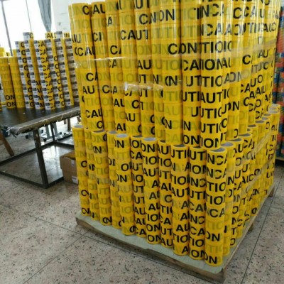 Factory direct sales Custom Polyethylene yellow black caution tape roll